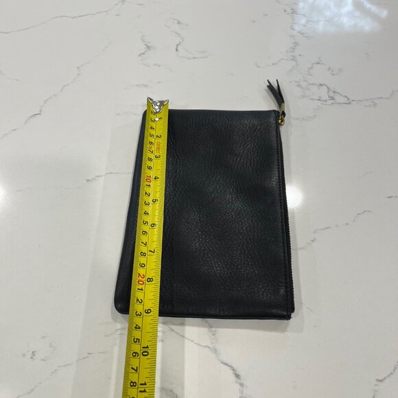 Madewell The Pouch Clutch Black Leather with Credit Cards pockets - Picture 7 of 8